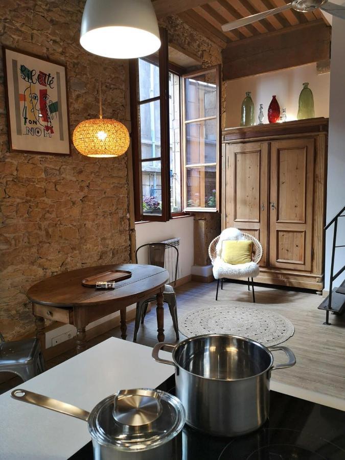 Authentic Loft With Mezzanine & Exposed Stones Heart Of Lyon Apartment Luaran gambar
