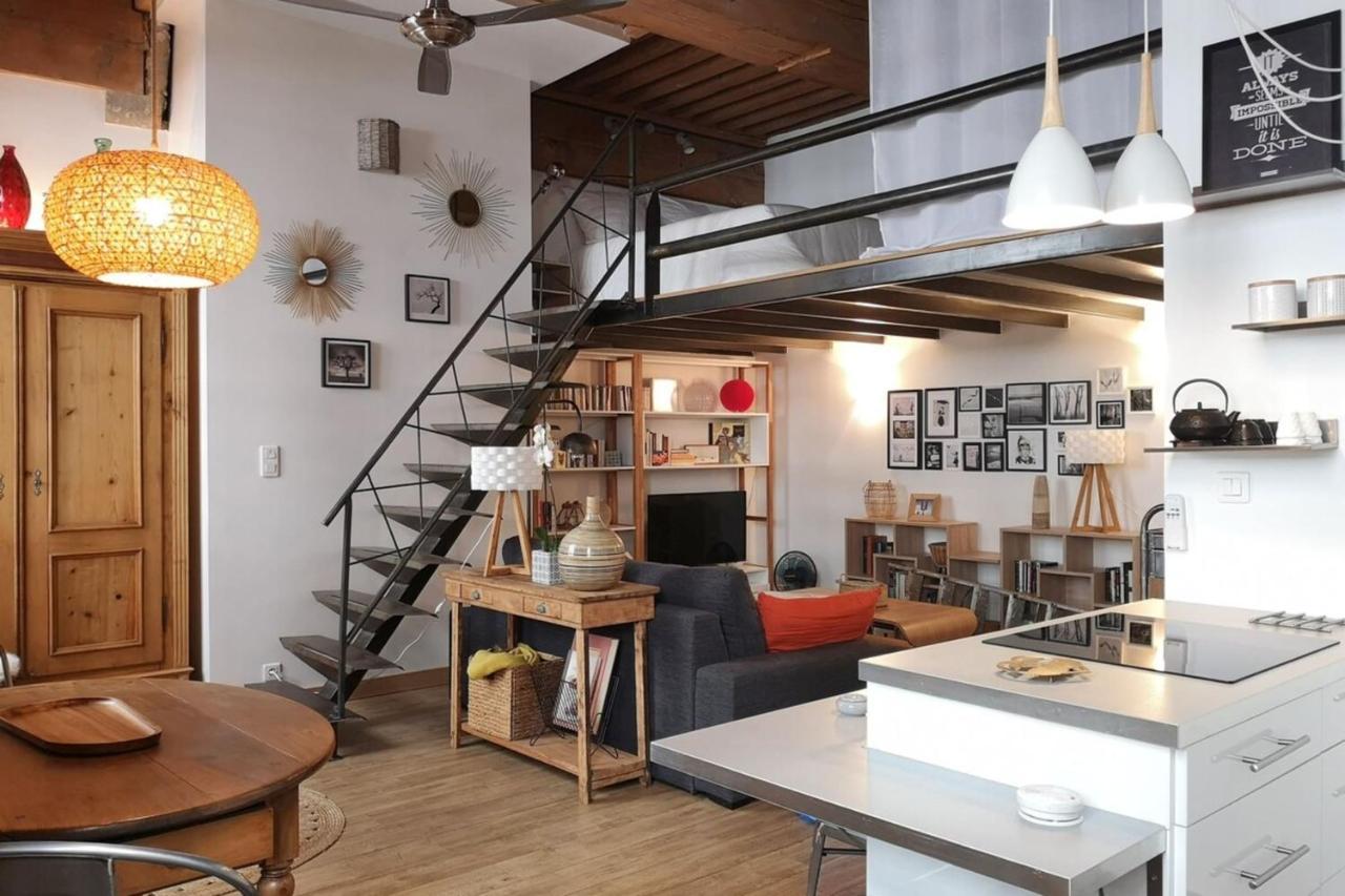 Authentic Loft With Mezzanine & Exposed Stones Heart Of Lyon Apartment Luaran gambar