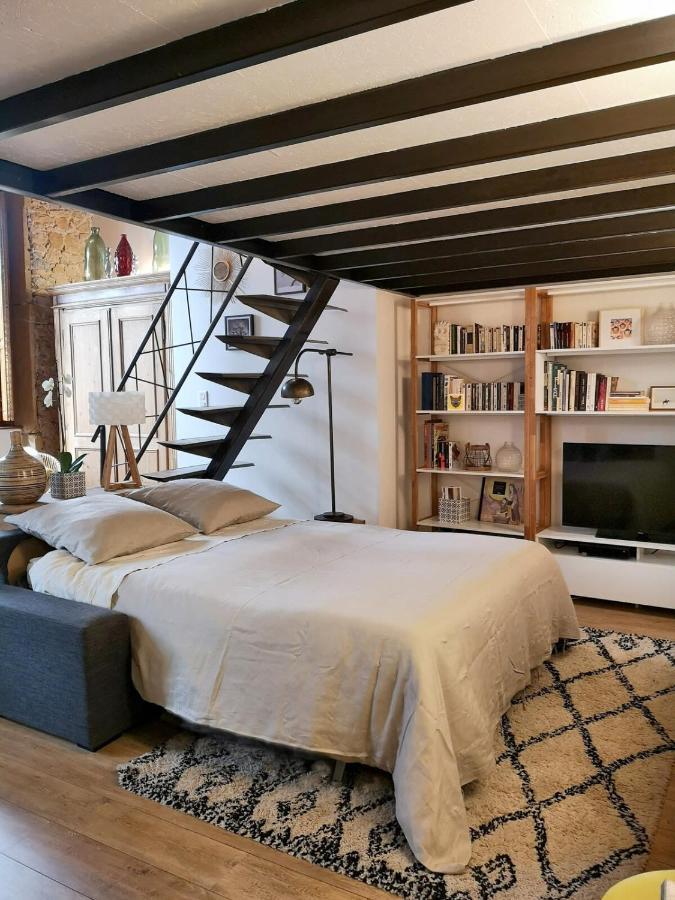 Authentic Loft With Mezzanine & Exposed Stones Heart Of Lyon Apartment Luaran gambar